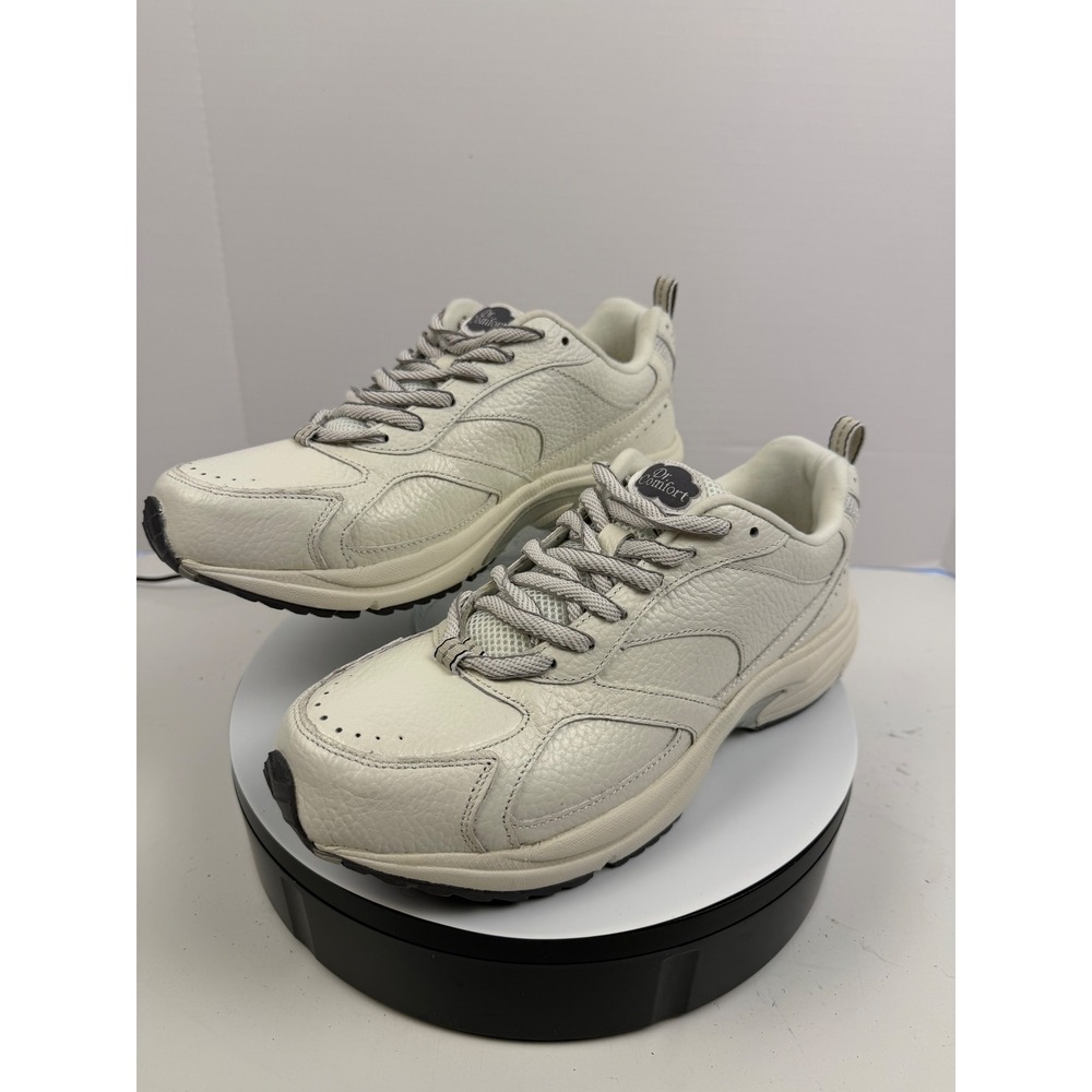 Dr Comfort Orthopedic Shoes for Custom Insomes Women's White Leather Walking 9W